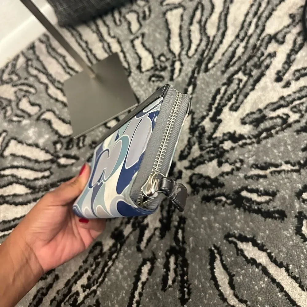 Coach POPPY Blue and Gray Women's Wallet